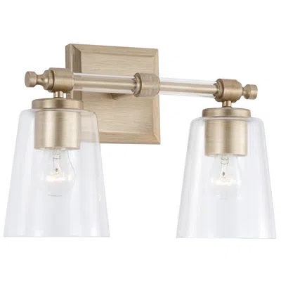 Capital Lighting Capital Breigh 9 3/4"h Brushed Champagne 2-light Wall Sconce