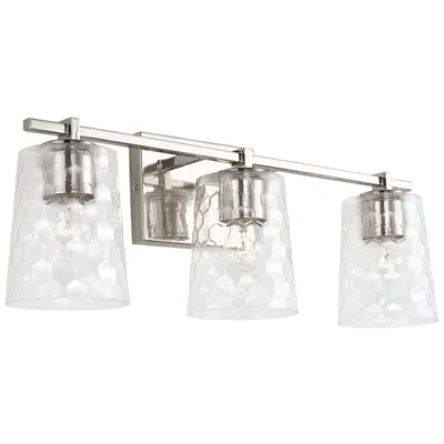 Capital Lighting Capital Burke 24"w Polished Nickel 3-light Vanity Bath Light