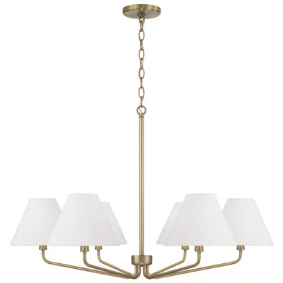 Capital Lighting Capital Chadwick 34" Wide Aged Brass 6-light Chandelier