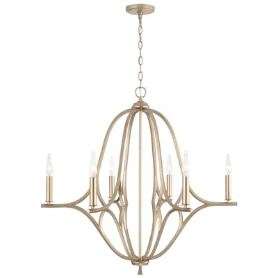 Capital Lighting Capital Claire 32" Wide Brushed Champagne 6-light Chandelier