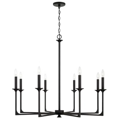 Capital Lighting Capital Clint 37 3/4" Wide Black Iron 8-light Chandelier