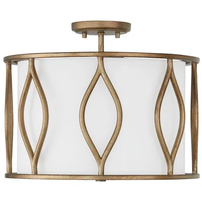 Capital Lighting Capital Cohen 16" Wide Mystic Luster Drum Ceiling Light