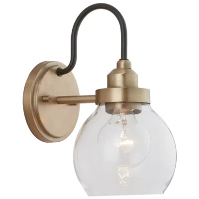 Capital Lighting Capital Daphne 11 1/4" High Aged Brass And Black Wall Sconce In White