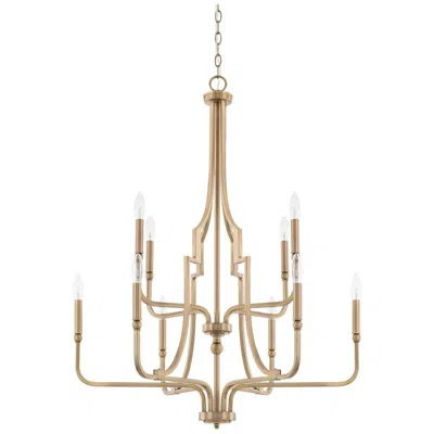Capital Lighting Capital Dawson 30" Wide Aged Brass 10-light Chandelier