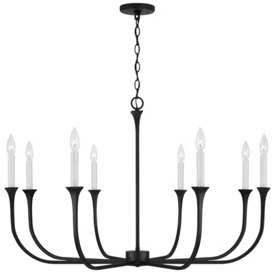 Capital Lighting Capital Decklan 38" Wide Black Iron 8-light Chandelier