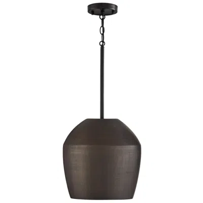Capital Lighting Capital Della 13"w Mack And Umber Terracotta Pendant Light