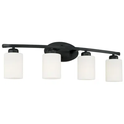 Capital Lighting Capital Dixon 28 1/2" Wide Matte Black 4-light Bath Light