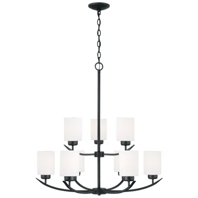 Capital Lighting Capital Dixon 28" Wide Matte Black 9-light Chandelier