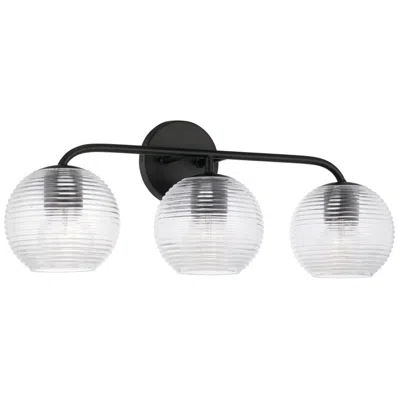Capital Lighting Capital Dolan 24 1/2" Wide Matte Black 3-light Bath Light