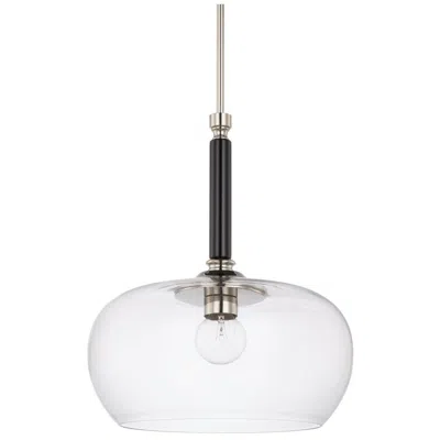 Capital Lighting Capital Dorsey 15 1/2" Wide Black And Nickel Pendant Light
