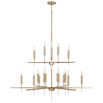 Capital Lighting Capital Elora 48"w Matte Brass 20-light 2-tier Chandelier