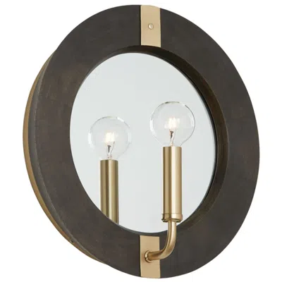 Capital Lighting Capital Finn 12"h Black Stain And Matte Brass Wall Sconce