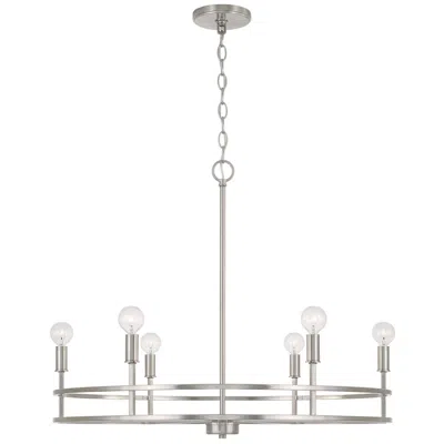 Capital Lighting Capital Fuller 28" Wide Brushed Nickel 6-light Chandelier