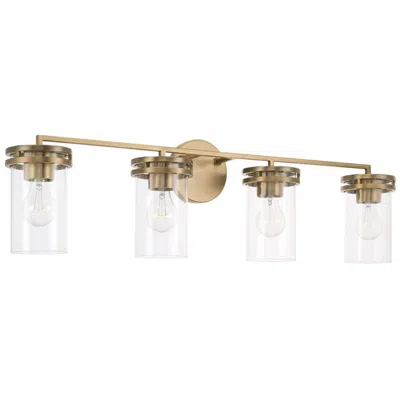 Capital Lighting Capital Fuller 33 1/2" Wide Aged Brass 4-light Bath Light