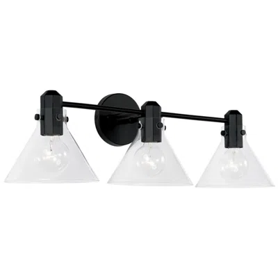 Capital Lighting Capital Greer 28 1/4" Wide Matte Black 3-light Bath Light