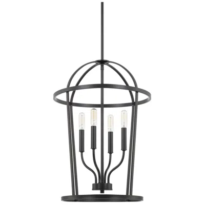 Capital Lighting Capital Greyson 16" Wide Matte Black 4-light Foyer Pendant