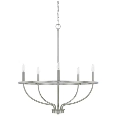 Capital Lighting Capital Greyson 29" Wide Brushed Nickel 5-light Chandelier