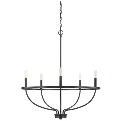 Capital Lighting Capital Greyson 29" Wide Matte Black 5-light Chandelier