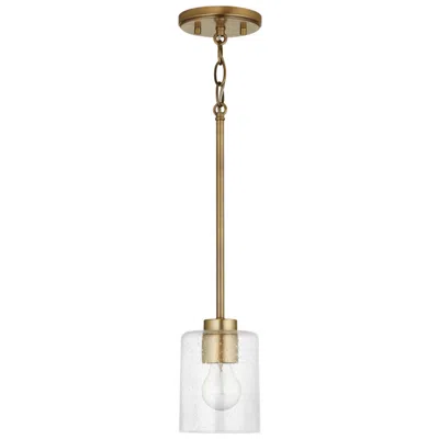 Capital Lighting Capital Greyson 4 3/4" Wide Aged Brass Mini Pendant