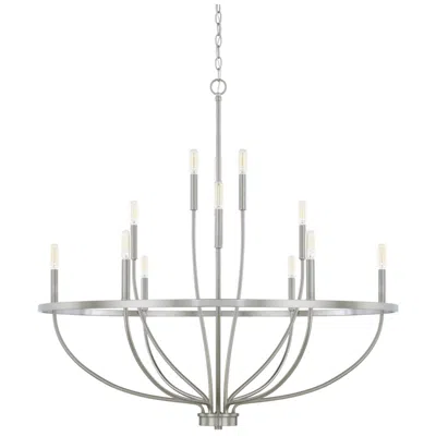 Capital Lighting Capital Greyson 40" Wide Brushed Nickel 12-light Chandelier