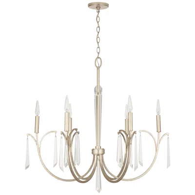 Capital Lighting Capital Gwyneth 33 1/2" Wide Winter Gold 6-light Chandelier