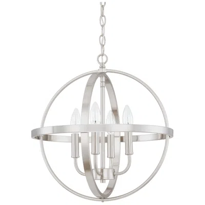 Capital Lighting Capital Hartwell 16 1/2"w Brushed Nickel 4-light Chandelier