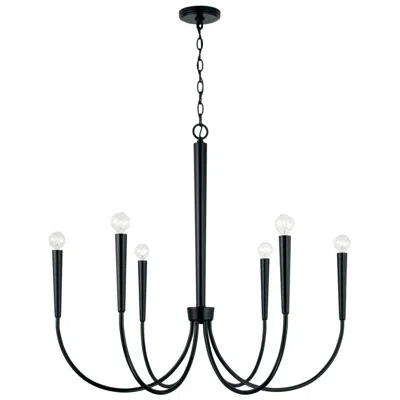 Capital Lighting Capital Holden 33" Wide Matte Black 6-light Chandelier