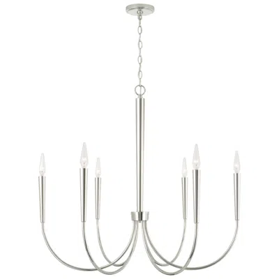 Capital Lighting Capital Holden 33" Wide Polished Nickel 6-light Chandelier