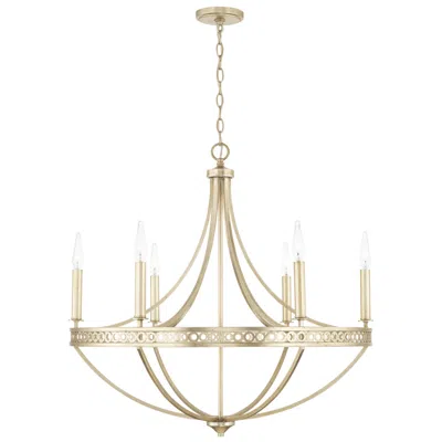 Capital Lighting Capital Isabella 30 1/4" Wide Winter Gold 6-light Chandelier