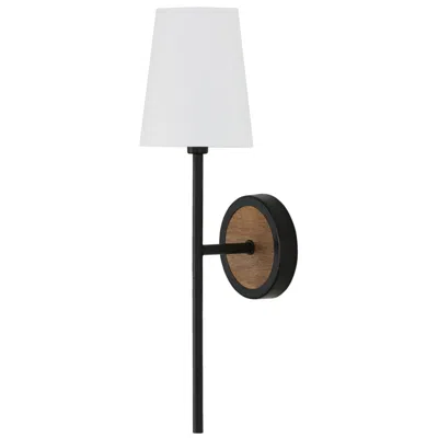 Capital Lighting Capital Jonah 20"h Matte Black And Light Wood Wall Sconce