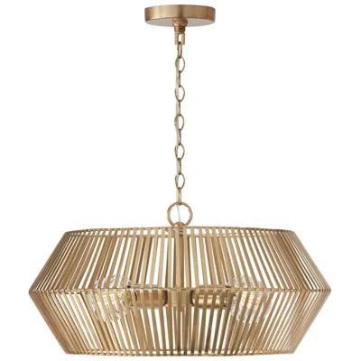 Capital Lighting Capital Kaiya 22" Wide Matte Brass 4-light Pendant