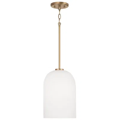 Capital Lighting Capital Lawson 8 3/4" Wide Aged Brass Mini Pendant In Multi