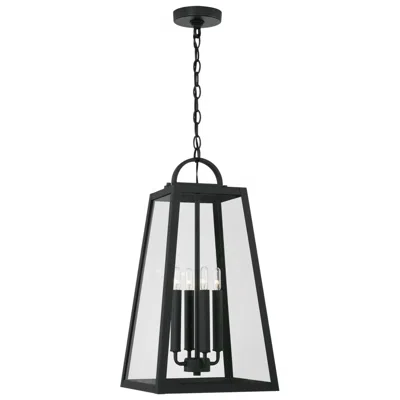 Capital Lighting Capital Leighton 23"h Black Aluminum 4-light Outdoor Hanging Light