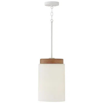 Capital Lighting Capital Liam 9" Wide Light Wood And White Mini Pendant