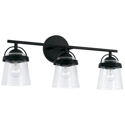 Capital Lighting Capital Madison 23 1/4" Wide Matte Black 3-light Bath Light