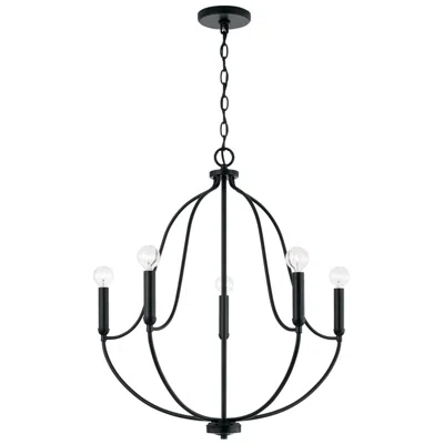 Capital Lighting Capital Madison 25" Wide Matte Black 5-light Chandelier