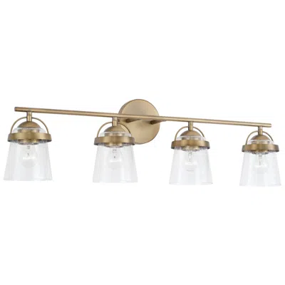 Capital Lighting Capital Madison 32 1/2" Wide Aged Brass 4-light Bath Light