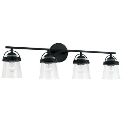 Capital Lighting Capital Madison 32 1/2" Wide Matte Black 4-light Bath Light