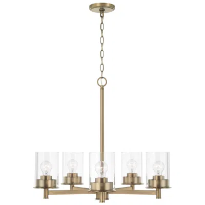 Capital Lighting Capital Mason 26" Wide Aged Brass 6-light Chandelier
