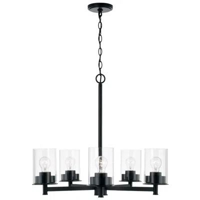 Capital Lighting Capital Mason 26" Wide Matte Black 5-light Chandelier