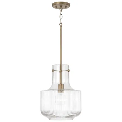 Capital Lighting Capital Nyla 11" Wide Aged Brass Tulip Mini Pendant