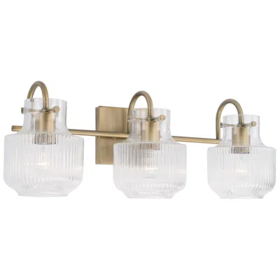 Capital Lighting Capital Nyla 24 1/4" Wide Aged Brass 3-light Bath Light