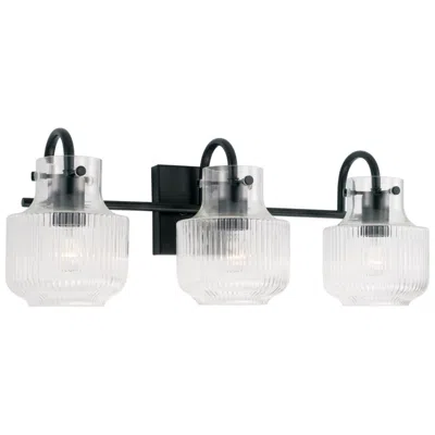 Capital Lighting Capital Nyla 24 1/4" Wide Matte Black 3-light Bath Light