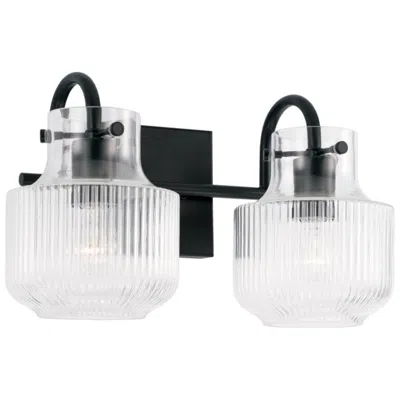 Capital Lighting Capital Nyla 9" High Matte Black 2-light Wall Sconce