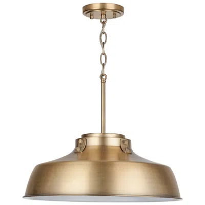 Capital Lighting Capital Oakwood 18" Wide Aged Brass Pendant Light