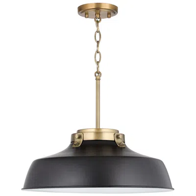 Capital Lighting Capital Oakwood 18" Wide Brass And Warm White Pendant Light