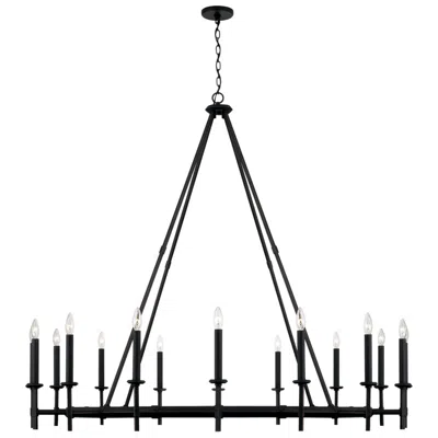 Capital Lighting Capital Ogden 60"w Brushed Black Iron 16-light Chandelier