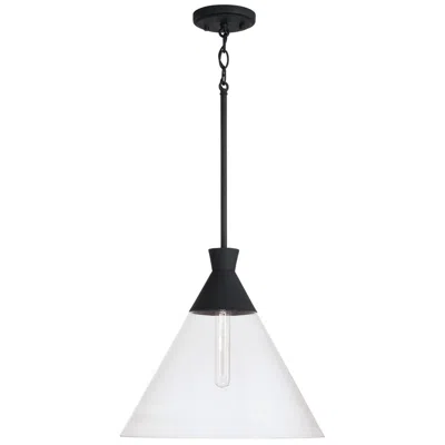 Capital Lighting Capital Paloma 15" Wide Textured Black Pendant Light