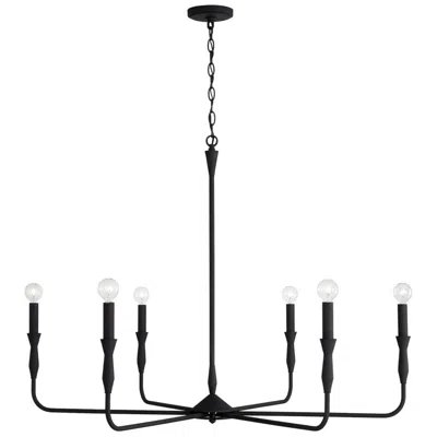 Capital Lighting Capital Paloma 41" Wide Textured Black 6-light Chandelier