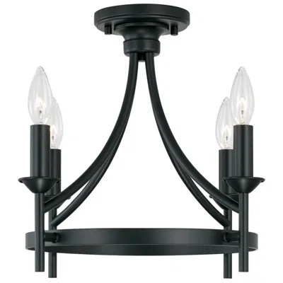 Capital Lighting Capital Peyton 16" Wide Matte Black 4-light Ceiling Light